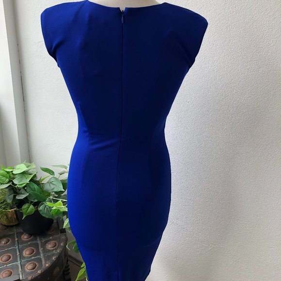 Little Mistress Royal Blue Sleeveless Jeweled Cocktail Pencil Dress Size 6 NEW - Picture 4 of 12